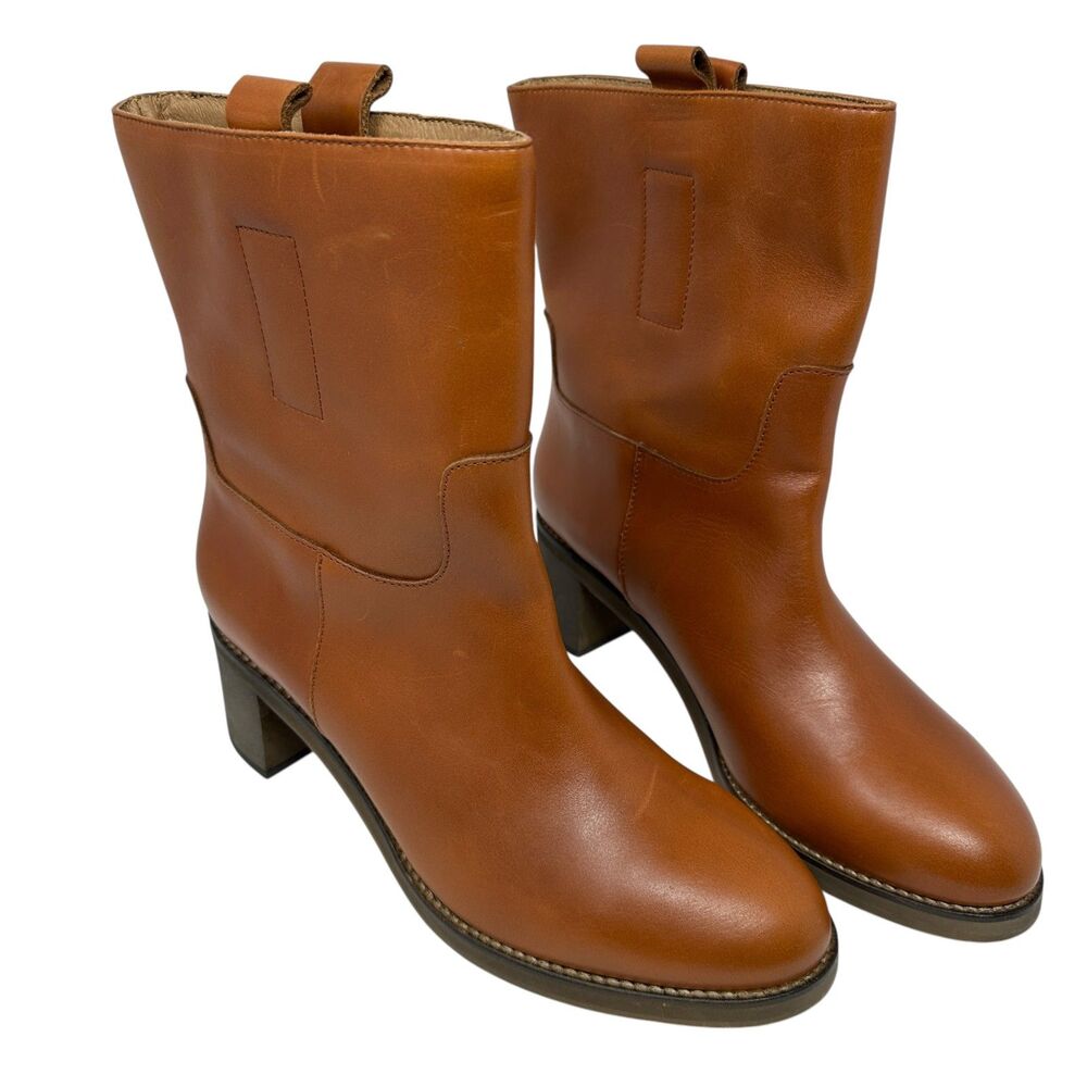 Free People Cairo Tan Platform Leather Booties Size 42 US‎ Size 11 NWOB